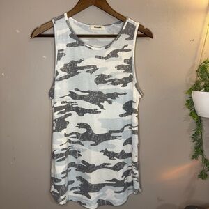 ADORA Black and White Camo Tank Top